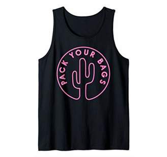 Pack Your Bags Cactus Pink Line Circled Tank Top