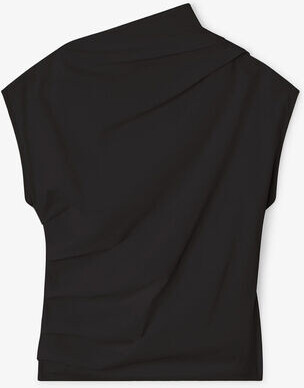 Ganni Black Ruched Top