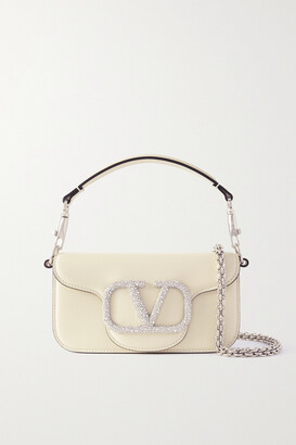 Valentino Crystal Embellished Glam Lock Pink Leather Cross Body Bag For  Sale at 1stDibs
