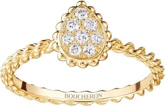 Boucheron 18kt yellow gold Serpent Bohème XS motif diamond ring