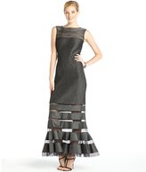 Thumbnail for your product : Tadashi Shoji shadow grey glitter and mesh sleeveless gown