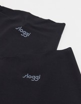 Thumbnail for your product : Sloggi Zero Microfibre scallop edge 2 pack boy short briefs in black