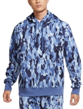 men's nike club fleece camo hoodie