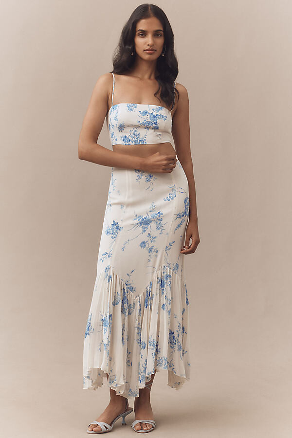 Reformation Van Crop Top & Midi Skirt Set