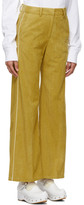 Thumbnail for your product : Sjyp Yellow Corduroy Piping Trousers