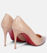 Thumbnail for your product : Christian Louboutin Kate 85 croc-effect leather pumps