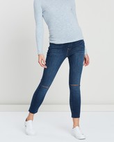 Thumbnail for your product : Good American Maternity The Home Stretch Crop Jeans