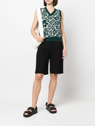 Barrie Floral Knitted Sleeveless Pullover