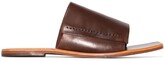 Thumbnail for your product : ST. AGNI Leather Slip-On Flat Sandals