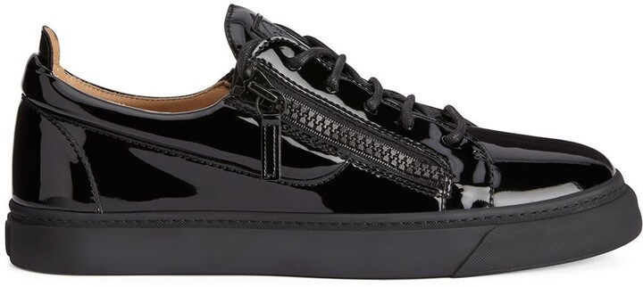 Giuseppe Zanotti Frankie patent leather low-top sneakers - ShopStyle