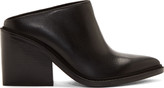 Thumbnail for your product : Helmut Lang Black Leather Schist Mules