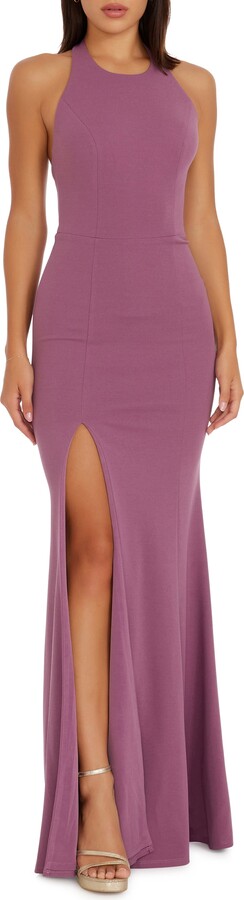 Dress the Population Paige Halter Neck Mermaid Gown