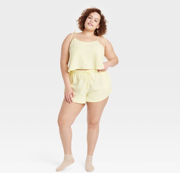 Colsie Women' Cotton Gauze Tank Top and Short Pajama Set Colie