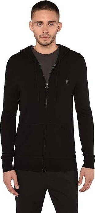 AllSaints Mode Merino Zip Hoodie (Black) Men's Clothing - ShopStyle