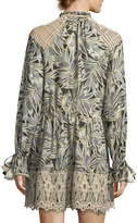 Thumbnail for your product : Alexis Persia V-Neck Long-Sleeve Palm-Print Dress