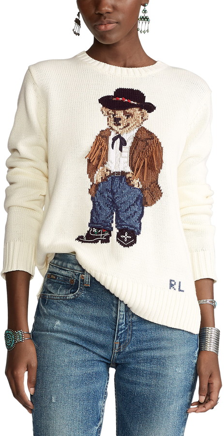 womens ralph lauren bear sweater