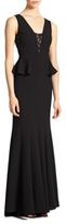 Thumbnail for your product : BCBGMAXAZRIA Lace-Insert Peplum Gown