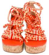 Thumbnail for your product : Tory Burch Lace-Up Wedge Sandals