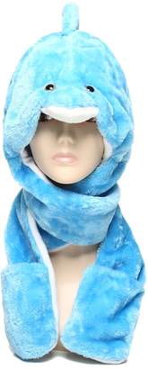 Pulama Novelty Animal HAT Cosplay CAP - Soft Headwraps Headwear with Mittens (Husky)