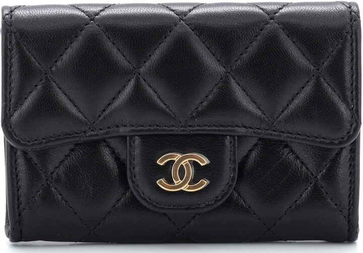 Chanel CC Compact Classic Flap Wallet Quilted Patent - ShopStyle