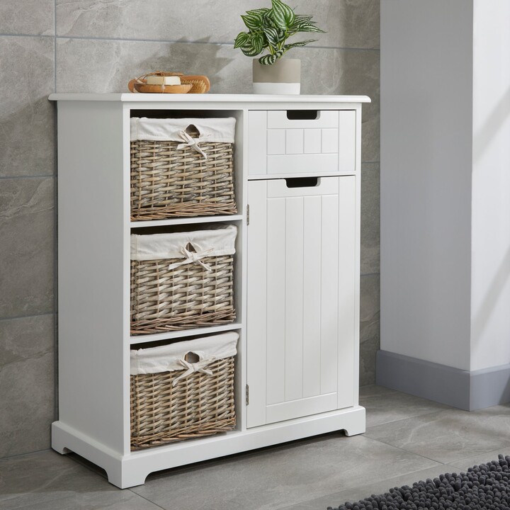 Dunelm White Willow Storage Unit White ShopStyle Bath Accessories