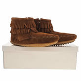 Thumbnail for your product : Minnetonka brown double fringed side zip girls junior