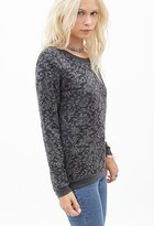 Thumbnail for your product : Forever 21 FOREVER 21+ Textured Rose Sweatshirt