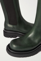 Thumbnail for your product : Bottega Veneta Lug Rubber-trimmed Leather Chelsea Boots - Green