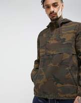 Thumbnail for your product : ASOS DESIGN Overhead Windbreaker in Acid Wash Camo Print