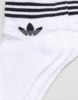 Thumbnail for your product : adidas 3 Pack Ankle Socks In White Az6288