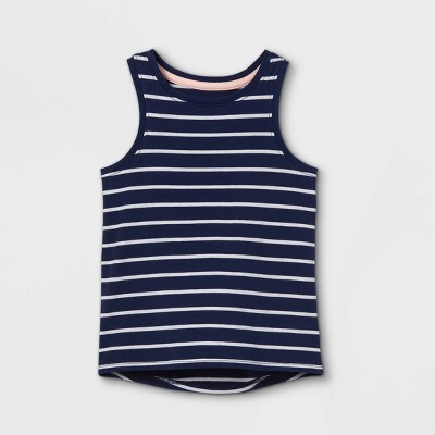 Toddler Girls' Striped Tank Top - Cat & JackTM Navy