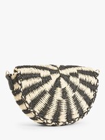 Thumbnail for your product : John Lewis & Partners Half Moon Cross Body Straw Bag