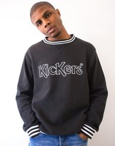 Thumbnail for your product : Kickers classic logo sweatshirt with rib neck in black