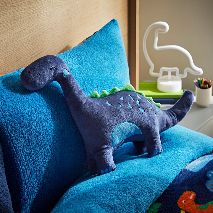 Dunelm Dinosaur Plush Cushion Blue ShopStyle