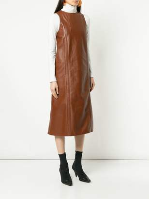 Ribeyron leather A-line dress