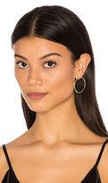 Thumbnail for your product : joolz by Martha Calvo Front Hoop Earrings in Metallic Gold.
