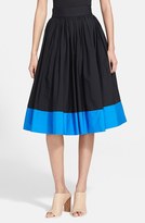 Thumbnail for your product : Alice + Olivia 'Nako' Colorblock A-Line Midi Skirt