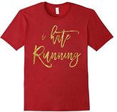 Thumbnail for your product : Kids I Hate Running Shirt Script Faux Gold Foil 10