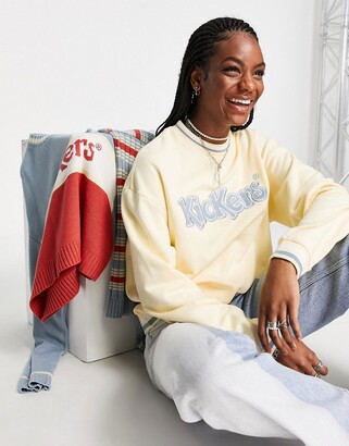 Kickers relaxed sweatshirt with embroidery and vintage stripe trim