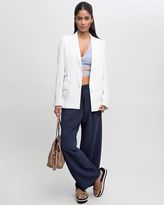 Thumbnail for your product : Derek Lam 10 Crosby Organza Panel Soft Crepe Blazer
