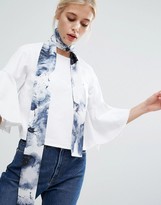 Thumbnail for your product : ASOS Watercolor Skinny Scarf/Headscarf