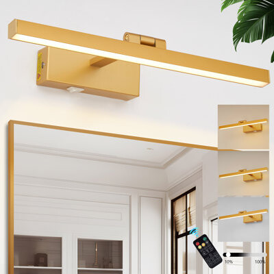 Wrought Studio 16 In. Led Picture Light With Remote Control Dimmable Multiple Color Temperatures Rotatable And Timer