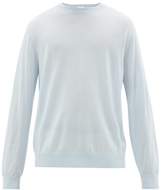 Thumbnail for your product : Paul Smith Logo-embroidered Merino Wool Sweater - Mens - Light Blue