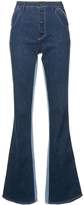 Thumbnail for your product : Sonia Rykiel two tone bootcut jeans