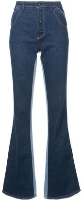 Sonia Rykiel two tone bootcut jeans