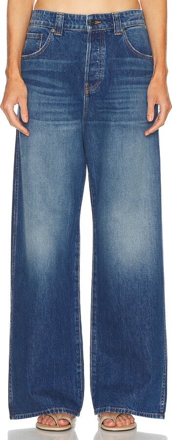 KHAITE Winslow Wide Leg in Blue