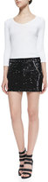 Thumbnail for your product : Generation Love Raquel Sequined Miniskirt W/ Zips