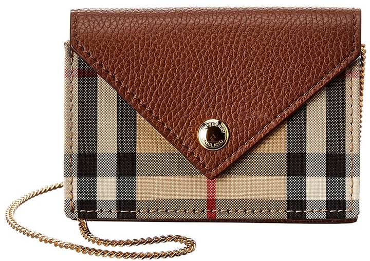 micro leather and vintage check cube bag