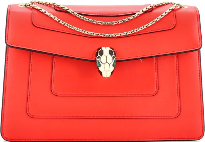 Bvlgari Pre-Owned Serpenti Forever Square Leather Medium shoulder bag