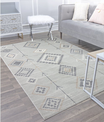 Rugs America Bodrum Tribal Native Fog Area Rug